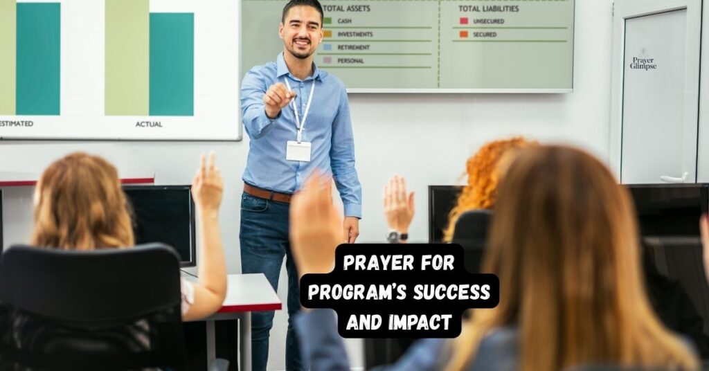 Prayer for Program’s Success and Impact