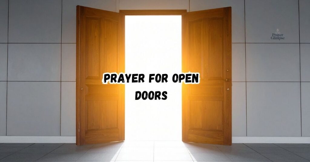 Prayer for Open Doors