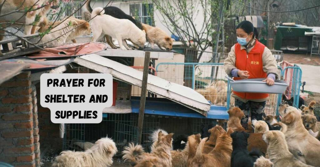 Prayer for Shelter and Supplies