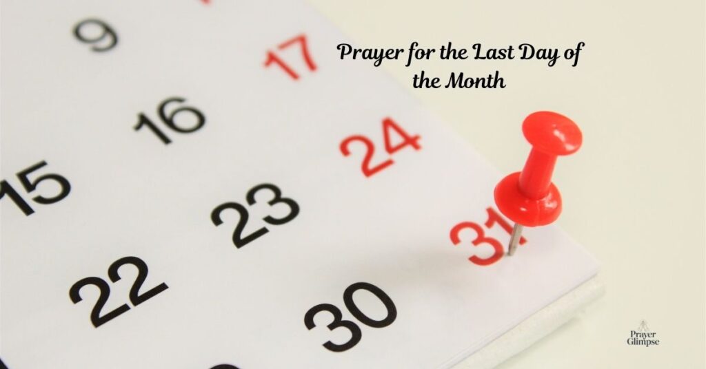 Prayer for the Last Day of the Month