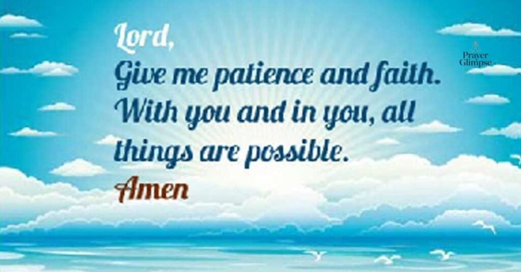 Prayer for Patience